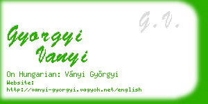 gyorgyi vanyi business card