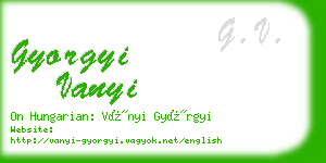 gyorgyi vanyi business card